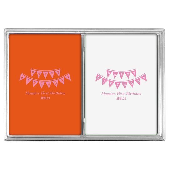 Birthday Banner Double Deck Playing Cards